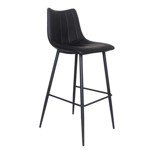 Moes Home - Alibi Bar Stool Matt in Black (Set of 2) - UU-1003-02 veiw 2