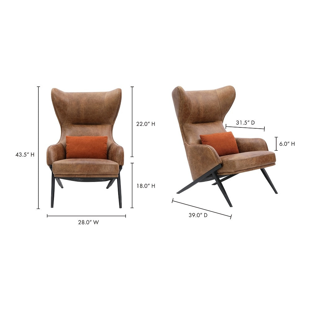 Moes Home - Amos Leather Accent Chair - PK-1103-14 veiw 7