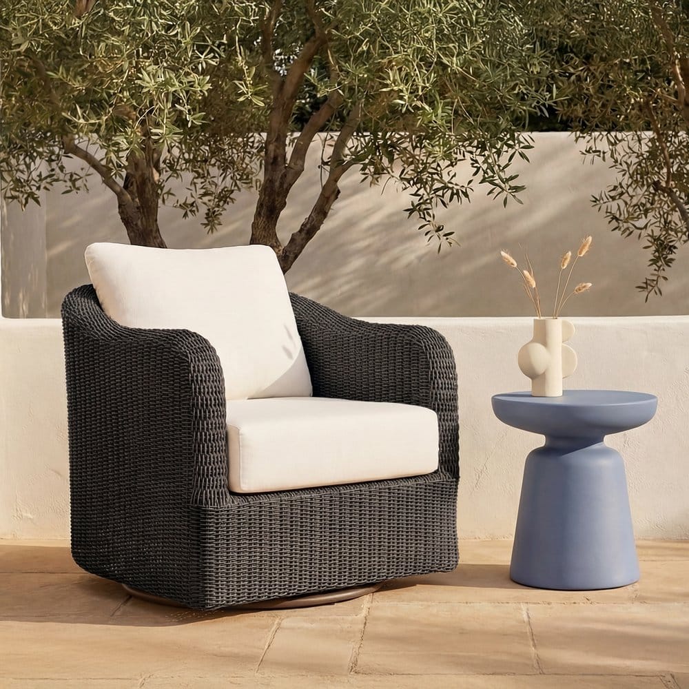 Moes Home - Bodhi Outdoor Swivel Accent Chair Charcoal - ET-1009-07 view 11
