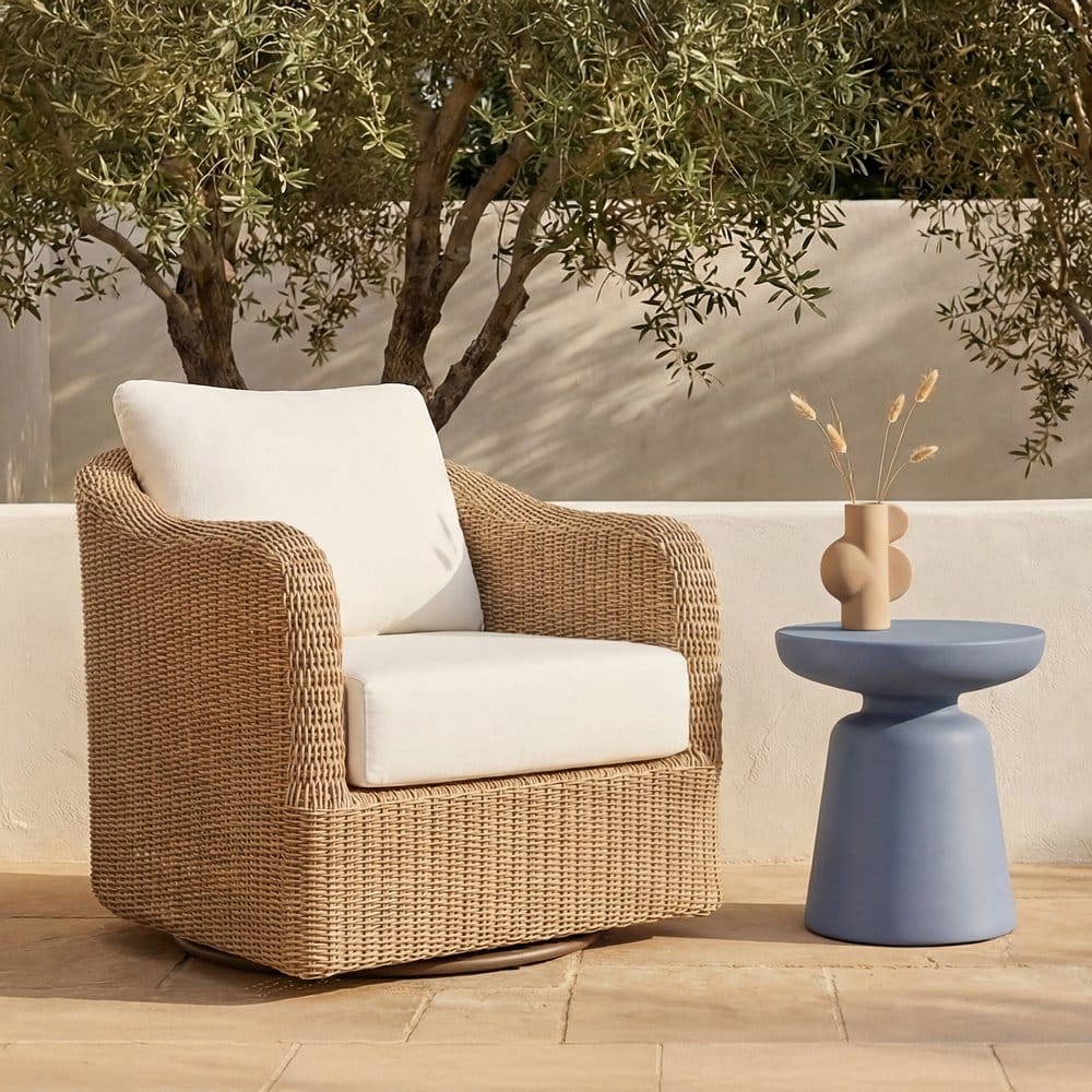 Moes Home - Bodhi Outdoor Swivel Accent Chair Natural - ET-1009-24 view 11