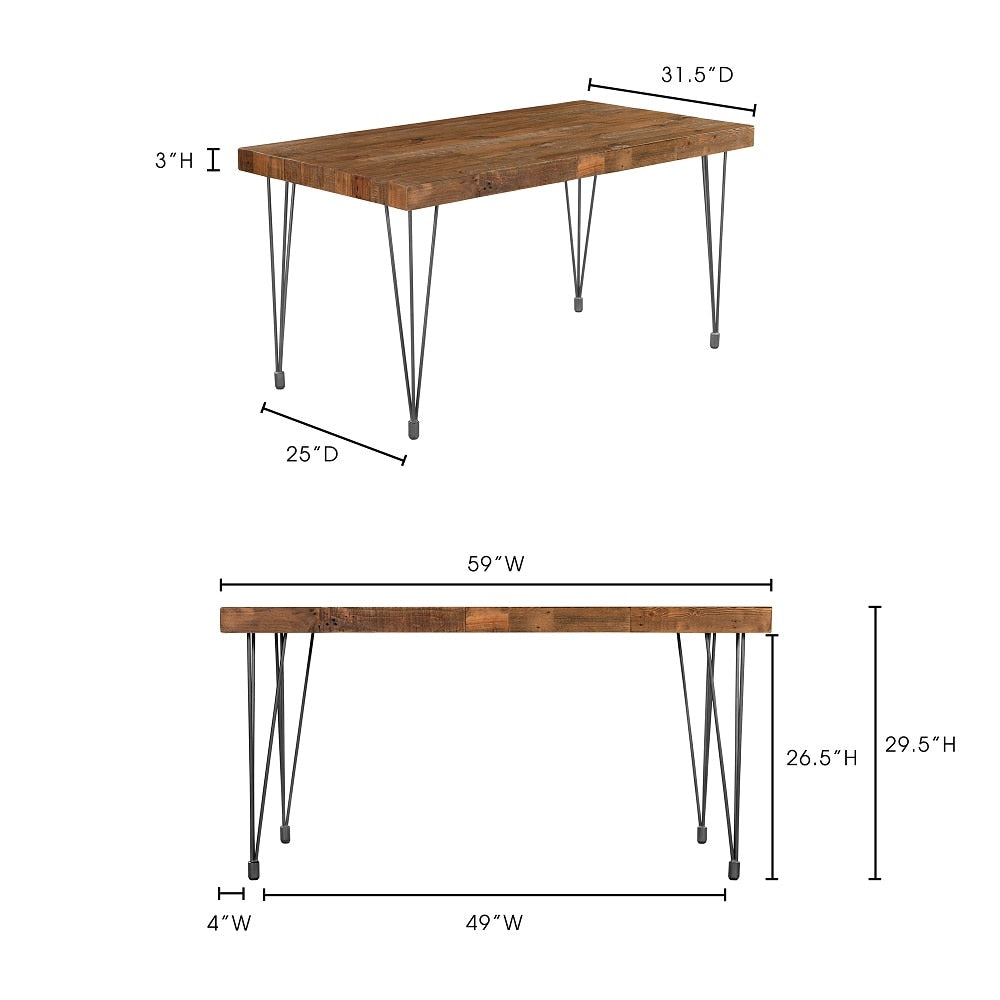 Moes Home - Boneta Dining Table Small - XA-1055-24 veiw 5