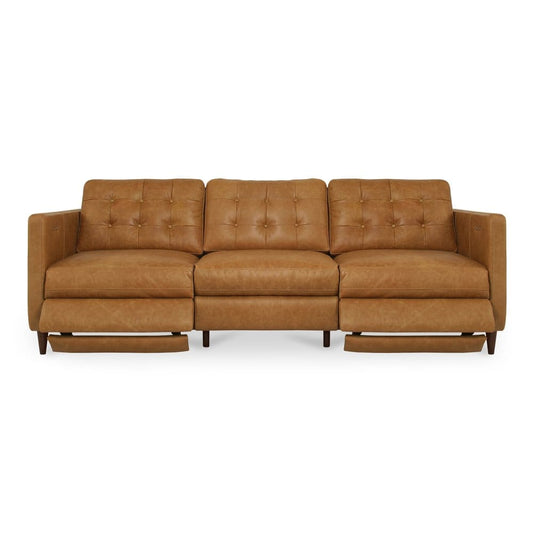 Moes Home - Bridgers Power Recliner Sofa Tan Leather - XQ-1011-40 view 2