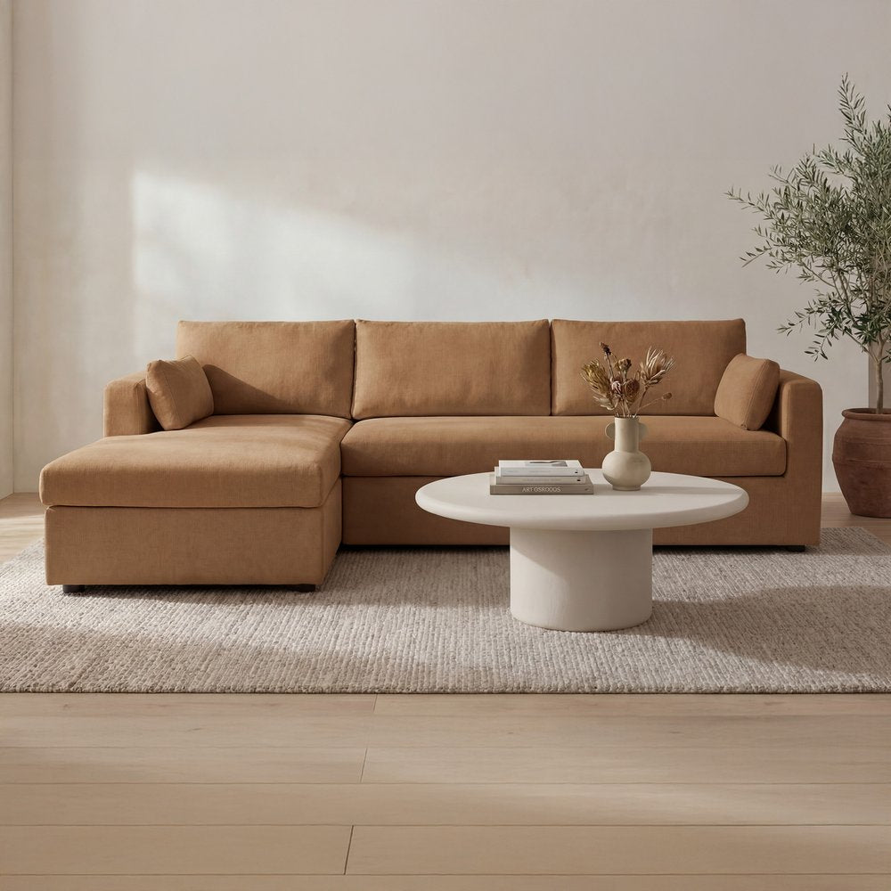 Moes Home - Burrow Sleeper Sectional With Storage Chaise Ginger Left - VV-1007-23-L-0 view 9