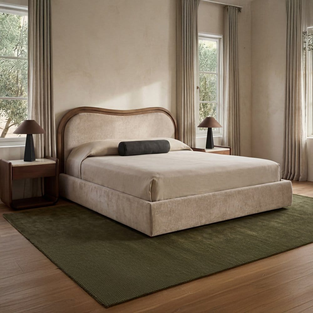 Moes Home - Camilla King Bed Oat - FO-1038-05-0 view 12
