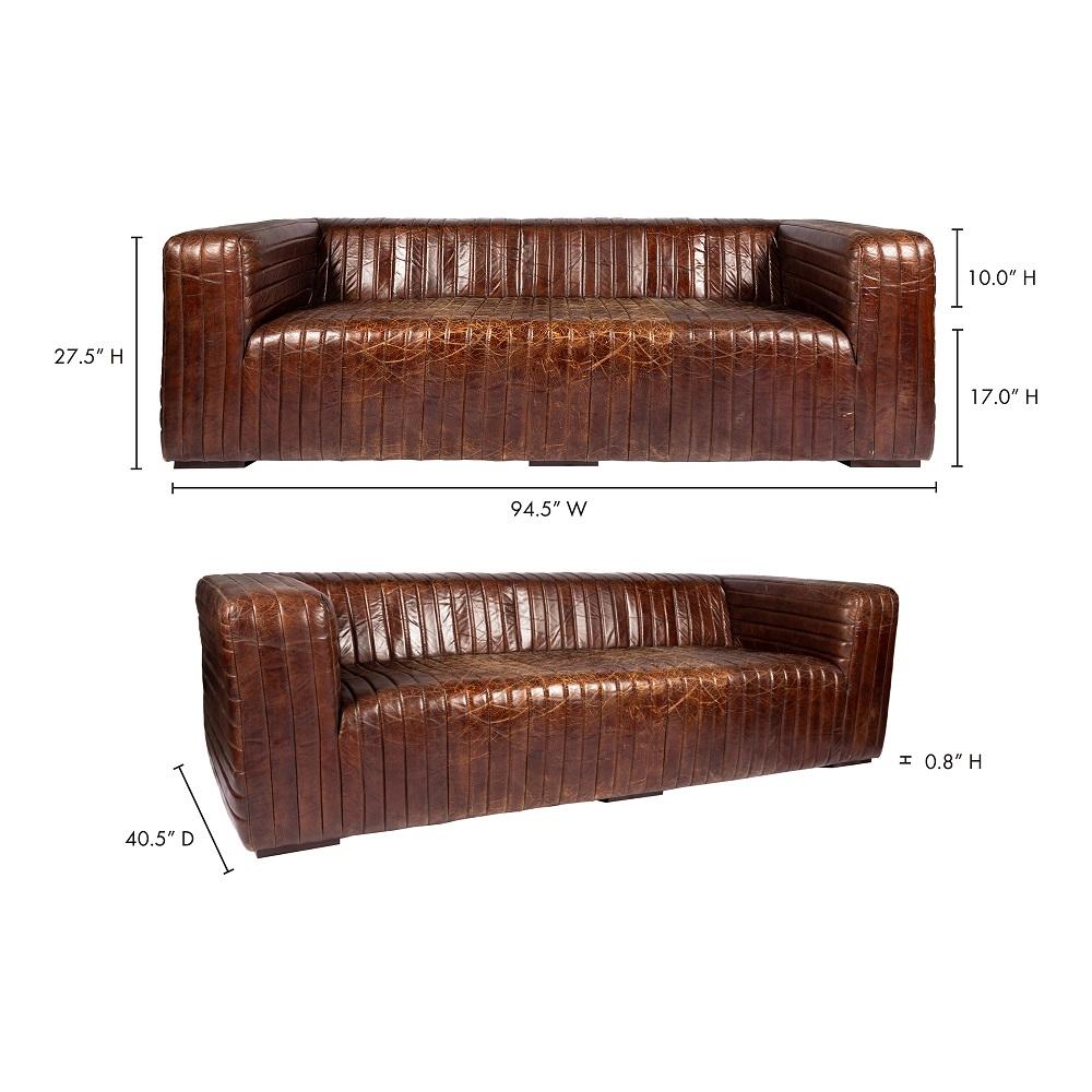 Moes Home - Castle Sofa in Brown - PK-1009-20 veiw 8