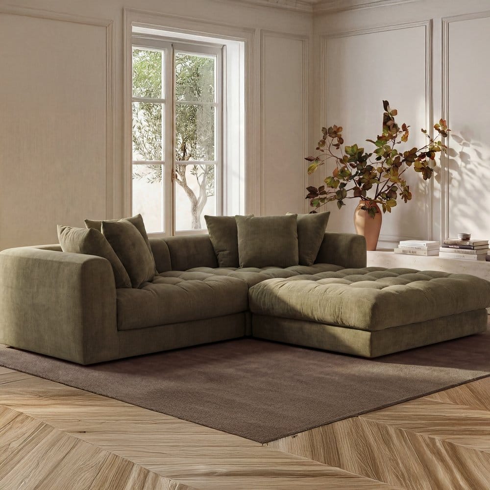 Moes Home - Davie Ottoman Olive - OA-1127-16 view 8