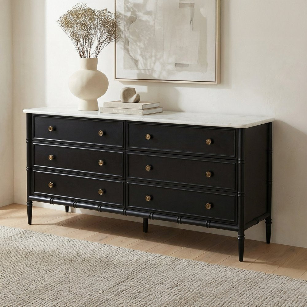 Moes Home - Eleanor 6 Drawer Dresser Black - RP-1061-02 view 11