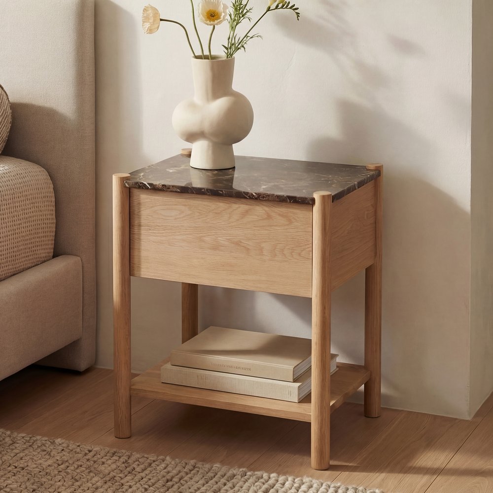 Moes Home - Elio Nightstand Dark Emperador Marble - JD-1104-20 view 10
