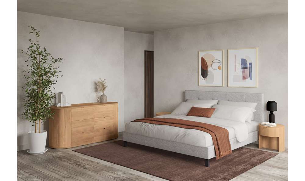 Moes Home - Eliza King Bed in Light Grey Fabric - RN-1021-29-0 veiw 6