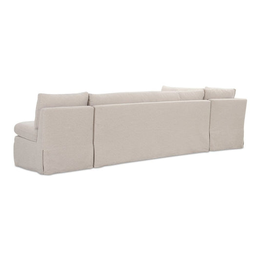 Moes Home - Fable Slipcover Dining Banquette L-Shape Beige 125.5 in. - OA-1069-34 view 2
