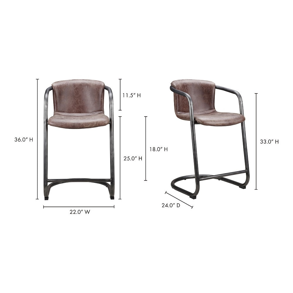 Moes Home - Freeman Counter Stool in Light Brown (Set of 2) - PK-1061-03 veiw 4