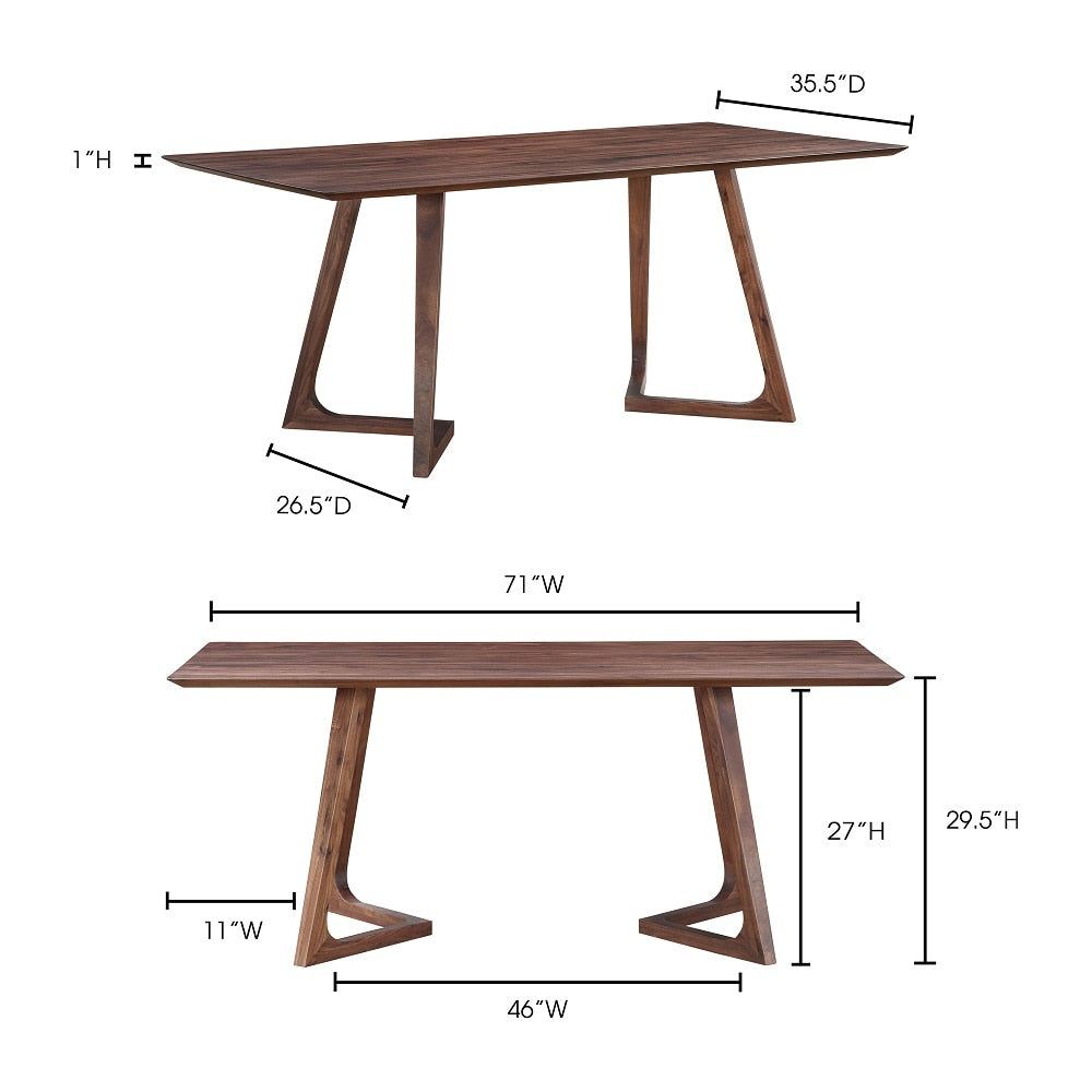 Moes Home - Godenza Dining Table Rectangular in Walnut - CB-1004-03-0 veiw 7