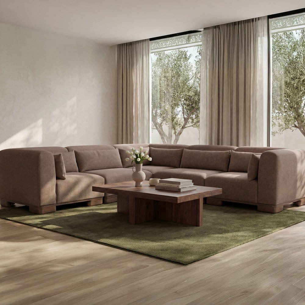 Moes Home - June Classic L Modular Sectional Dark Brown - OA-1048-20 view 10