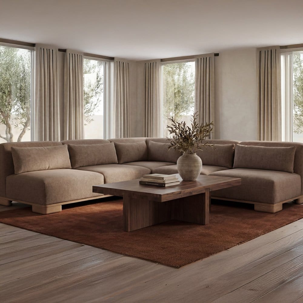 Moes Home - June Corner Modular Sectional Dark Brown - OA-1050-20 view 7