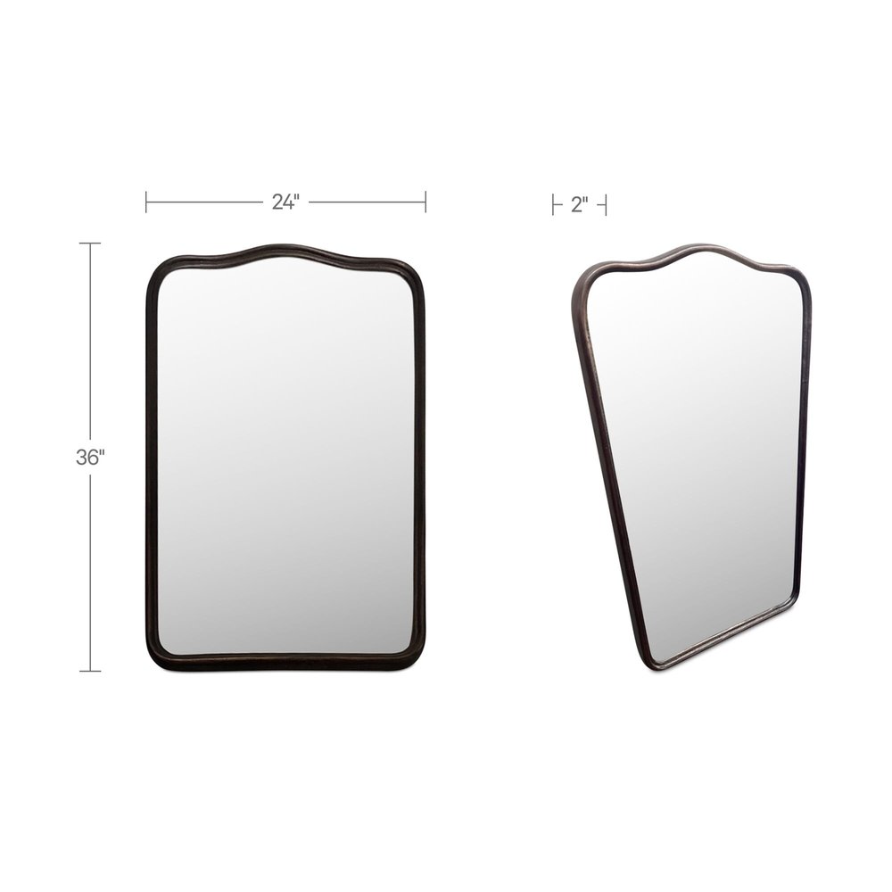 Moes Home - Keyes Mirror Blackened Bronze Cast Aluminum - QK-1034-31 view 5