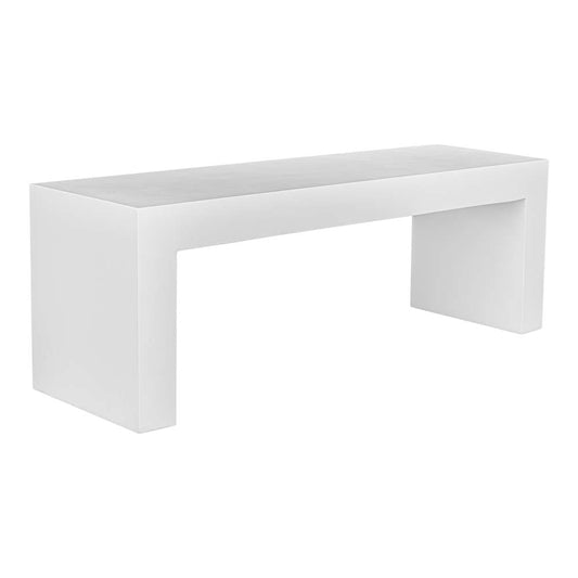Moes Home - Lazarus Outdoor Bench White - BQ-1005-18 veiw 2