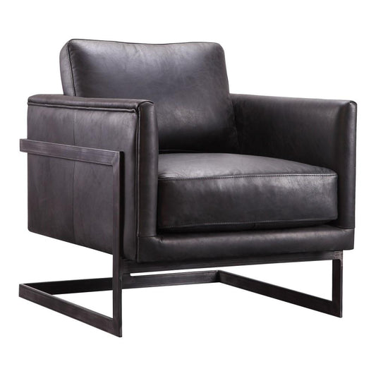 Moes Home - Luxe Club Chair in Black - PK-1082-02 veiw 2