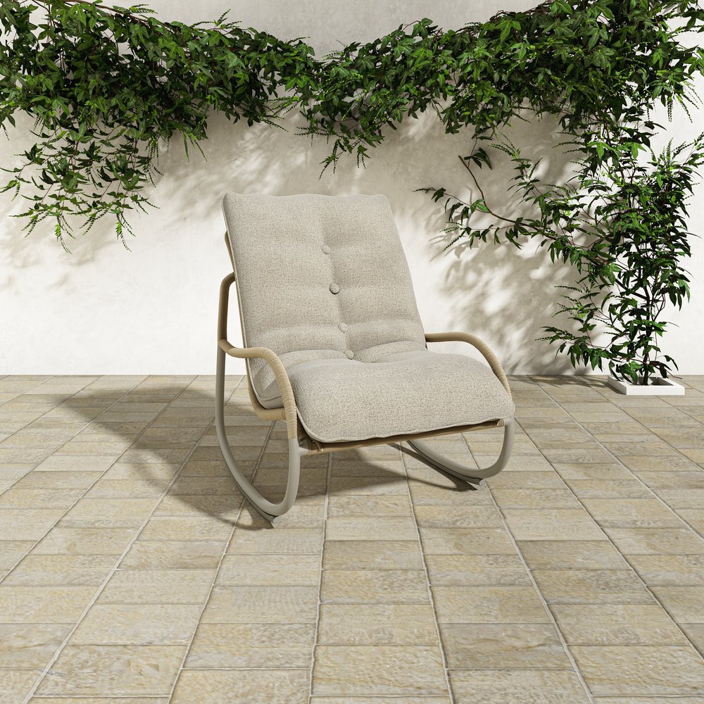 Moes Home - Lyra Outdoor Rocking Chair Beige - GE-1002-34 view 9
