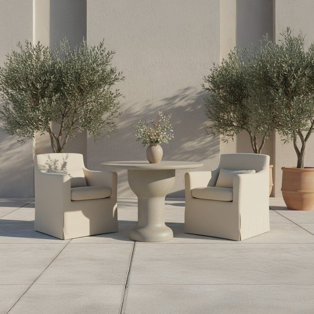 Moes Home - Magnolia Outdoor Café Table Cream - SC-1003-05-0 view 5