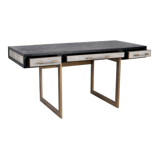 Moes Home - Mako Desk in Black Wood - VL-1053-15 veiw 2
