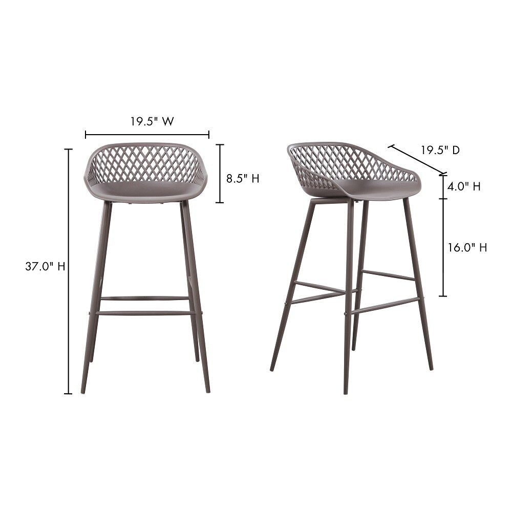 Moes Home - Piazza Outdoor Bar Stool in Grey (Set of 2) - QX-1004-15 veiw 7