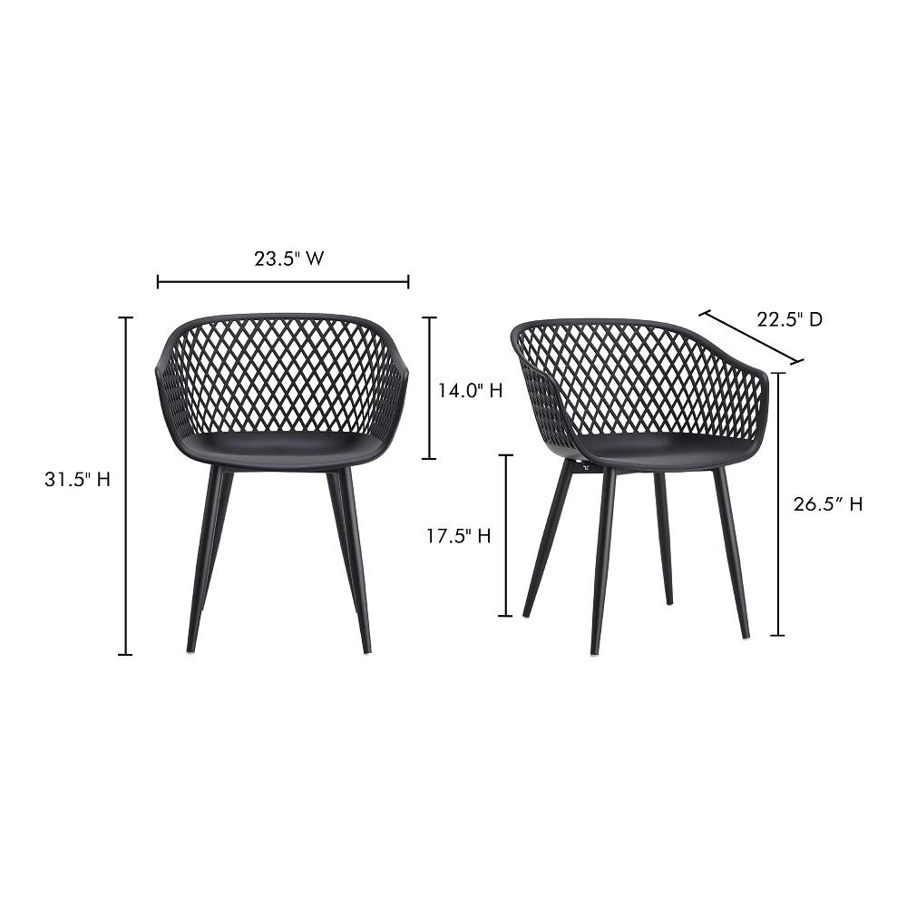 Moes Home - Piazza Outdoor Chair in Black (Set of 2) - QX-1001-02 veiw 6