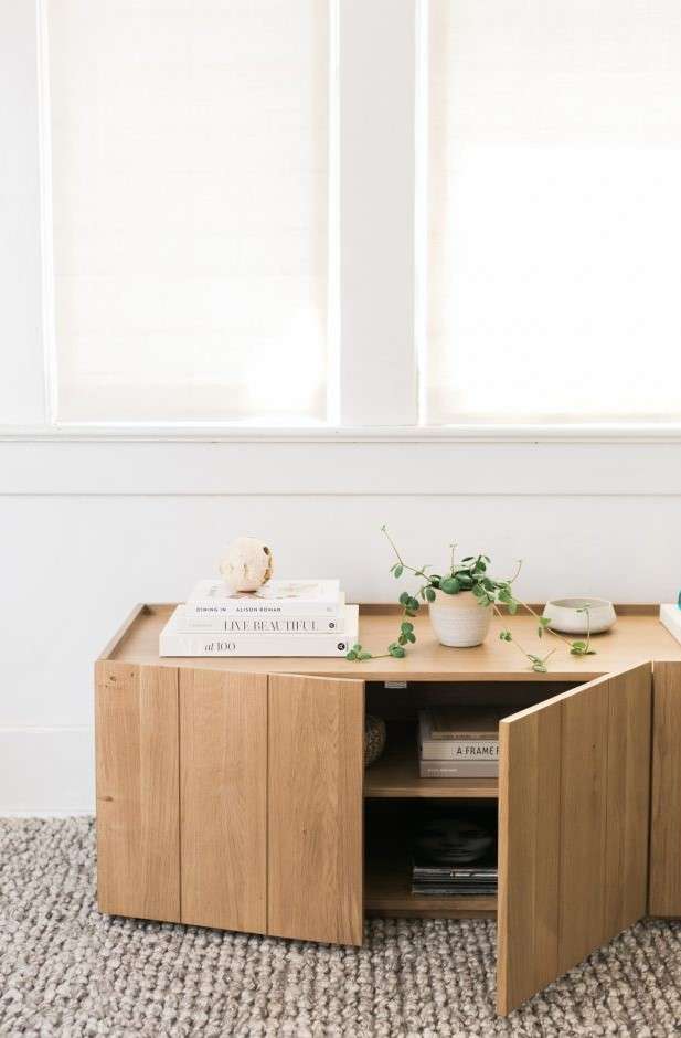 Moes Home - Plank Media Cabinet in Natural Oak - RP-1021-24 veiw 8