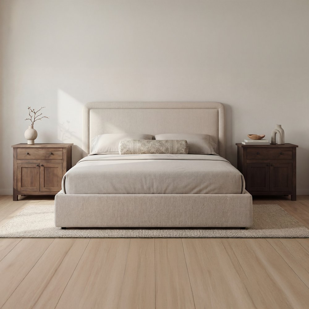 Moes Home - Simon Queen Storage Bed Flecked Beige - RN-1158-34-0 view 8