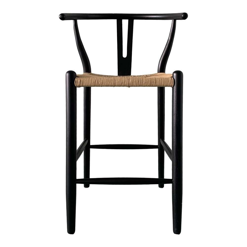 Moes Home - Ventana Counter Stool Black And Natural - FG-1018-37 veiw 1