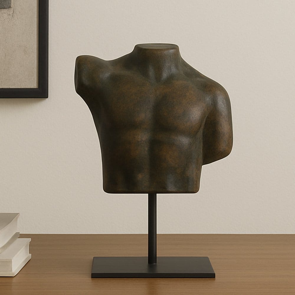 Moes Home - Victor Cast Aluminum Sculpture Dark Green Patina - QK-1039-01 view 8