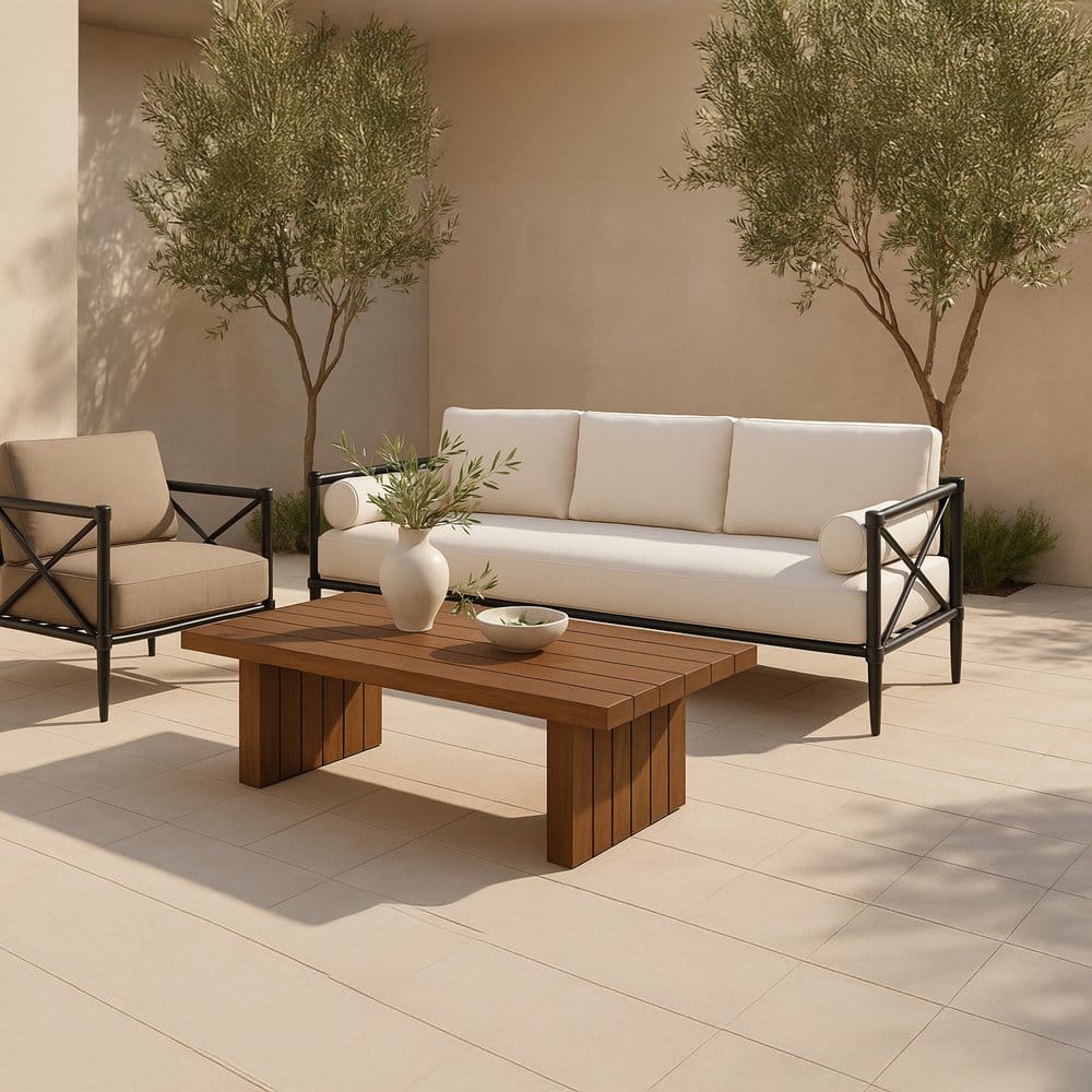 Moes Home - Willow Outdoor Sofa Cream - VV-1021-05 view 8