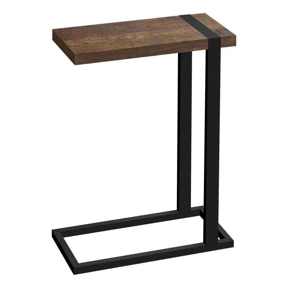 Monarch Specialties - Accent Table, C-Shaped, End, Side, Snack, Living Room, Bedroom, Metal, Laminate, Brown, Black, Contemporary, Modern - I-2853 veiw 1