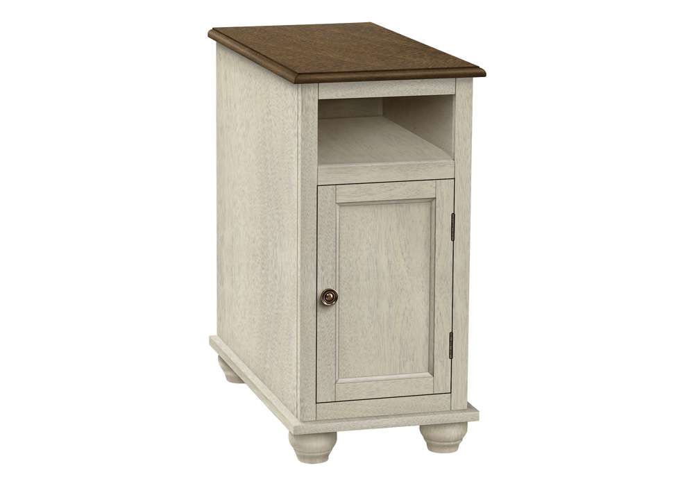 Monarch Specialties - Accent Table, End, Side Table, Bedroom, Nightstand, Narrow, Lamp, Storage, Antique White Veneer, Brown Veneer, Traditional - I 3965 veiw 1