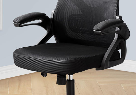 Monarch Specialties - Adjustable Height Office Chair in Black - I 7334 veiw 2
