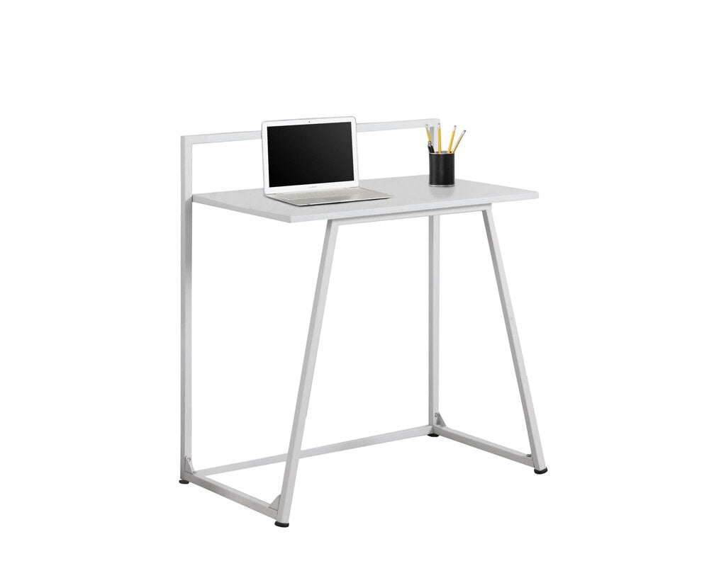 Monarch Specialties - Computer Desk, Home Office, Laptop, 30inL, Work, Metal, Laminate, White, Contemporary, Modern - I-7110 veiw 2