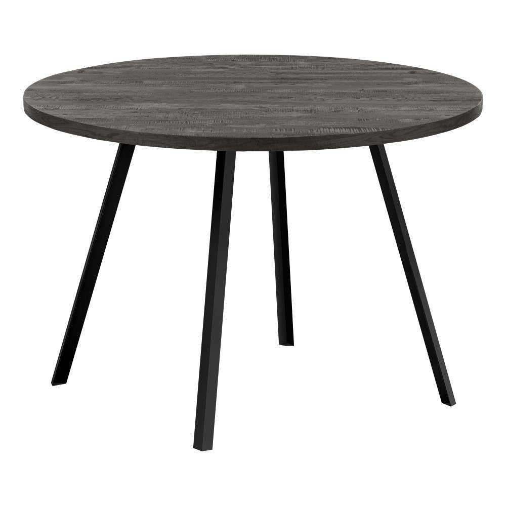 Monarch Specialties - Dining Table, 48in Round, Small, Kitchen, Dining Room, Metal, Laminate, Black, Contemporary, Modern - I-1153 veiw 1