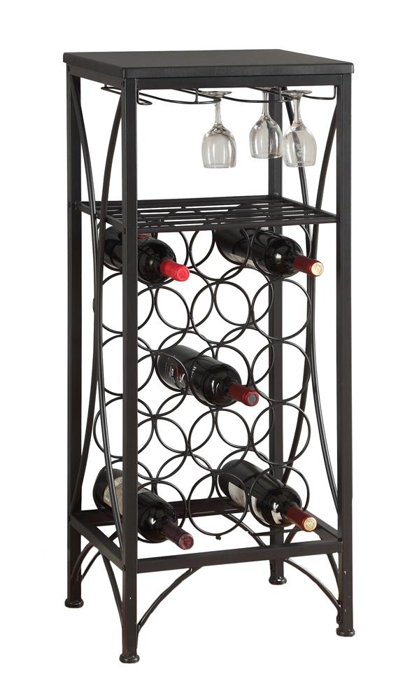 Monarch Specialties - Home Bar, Wine Rack, Metal, Black, Black, Transitional - I-3347 veiw 2