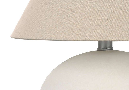 Monarch Specialties - Lighting, 16inH, Table Lamp, Cream Shade, Cream Ceramic, Contemporary - I 9631 veiw 2