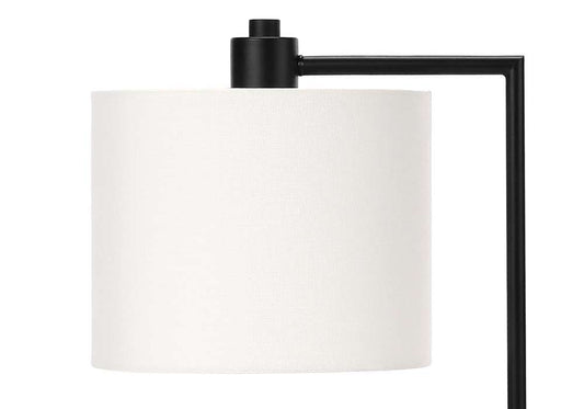 Monarch Specialties - Lighting, 19inH, Table Lamp, Usb Port Included, Black Metal, Ivory / Cream Shade, Modern - I 9646 veiw 2