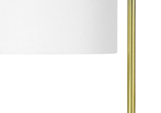Monarch Specialties - Lighting, 20inH, Table Lamp, White Marble, Ivory / Cream Shade, Contemporary - I 9636 veiw 2