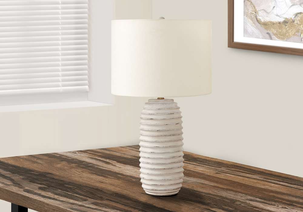 Monarch Specialties - Lighting, 28inH, Table Lamp, Cream Resin, Ivory / Cream Shade, Transitional - I 9742 veiw 5