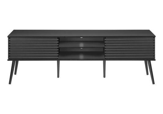 Monarch Specialties - Tv Stand, 72 Inch, Media Entertainment Center, Storage Cabinet, Console, Black Laminate, Contemporary - I-2783 view 2