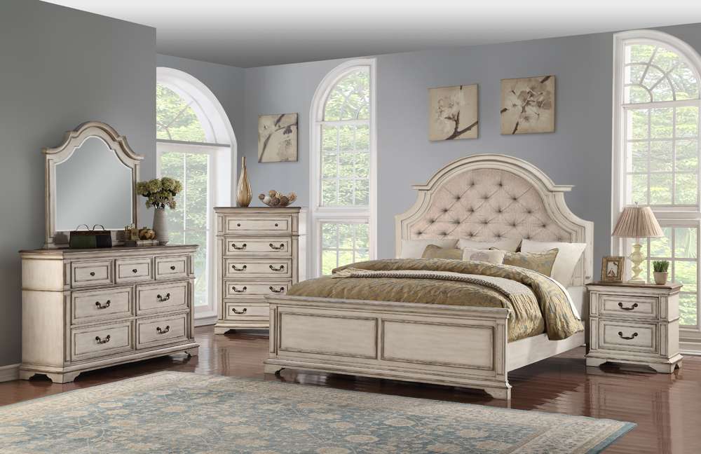 New Classic Furniture - Anastasia Nightstand - Ant. White - B1731-040 veiw 7