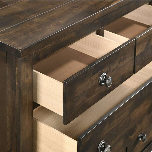 New Classic Furniture - Blue Ridge Wood 9 Drawer Dresser, Rustic Gray - B1334-050 veiw 2
