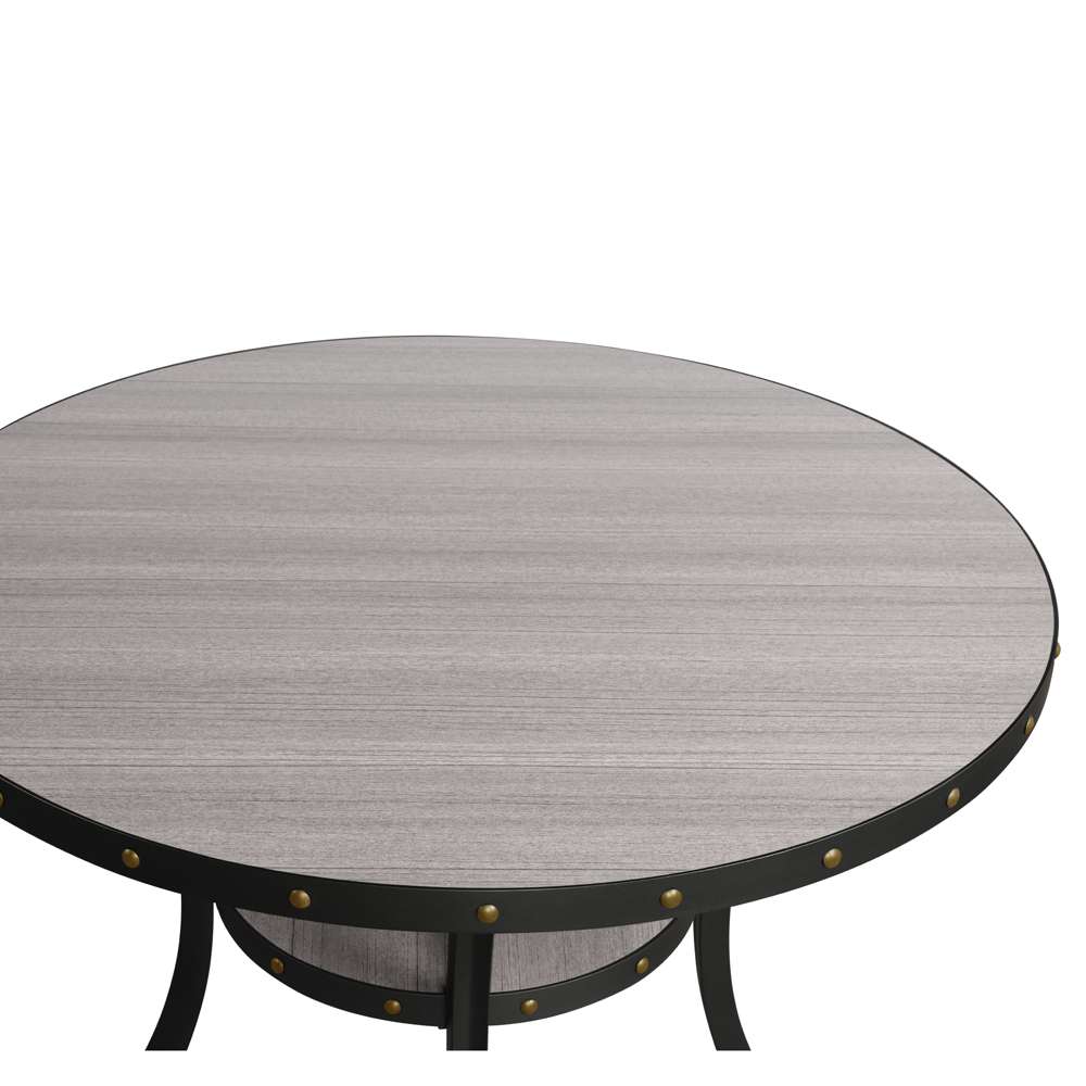 New Classic Furniture - Crispin 48in Round Dining Table-Gray - D162G-DT-GRY veiw 4