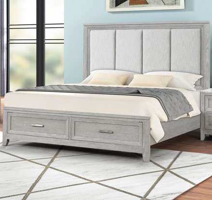 New Classic Furniture - Fiona 60in Western King Bed-Gray - 00-2442-200 veiw 2