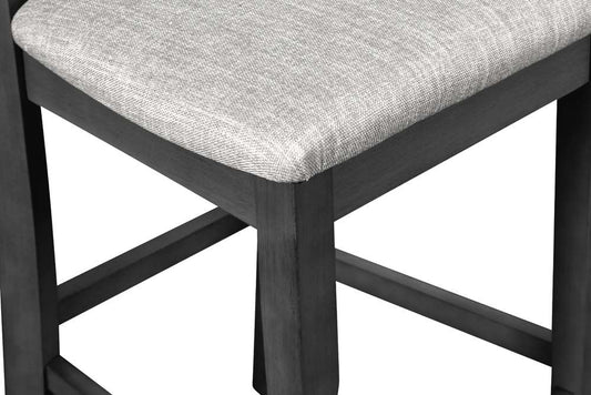 New Classic Furniture - Gia Round Counter Dining 5 Pc Set - Gray - D1701-52S-GRY view 2