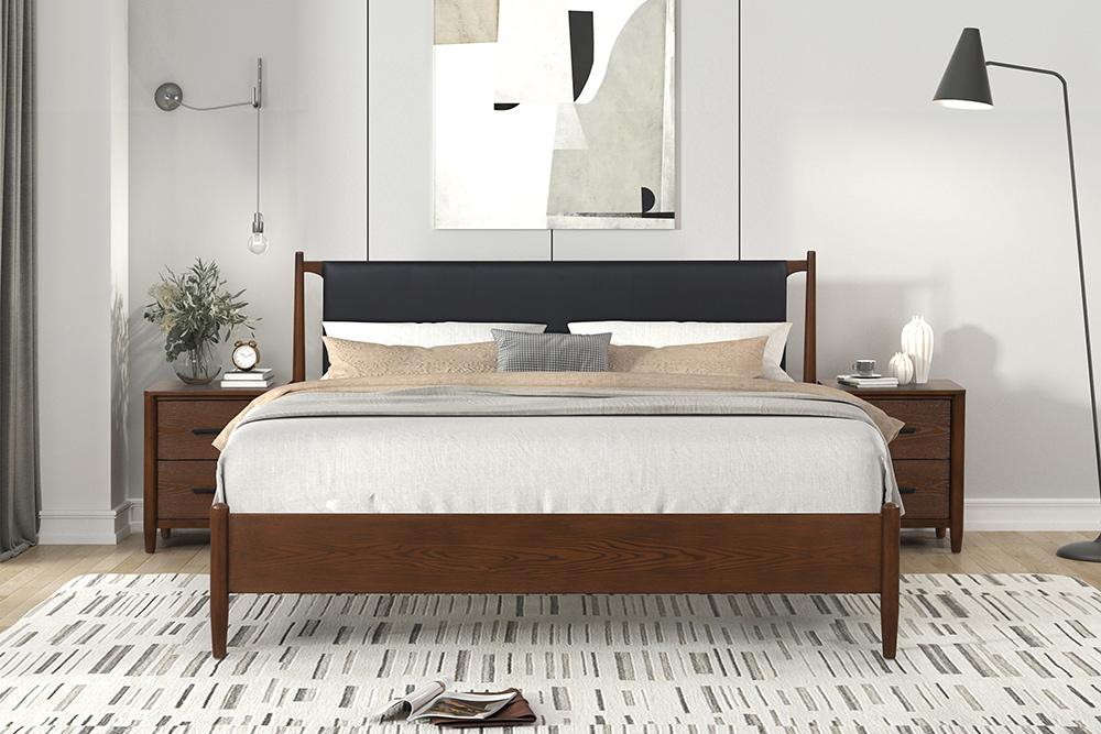 New Classic Furniture - Ian 6/6 King Platform Bed (Hb,Fb,Rls,Slts) - Cherry - B2423-100 veiw 2