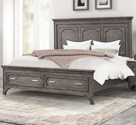New Classic Furniture - Lisbon 66in King Bed-Gray - 00-1605-100 veiw 1
