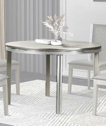 New Classic Furniture - Lumina Round Dining Table-Silver - D2210-11 veiw 1